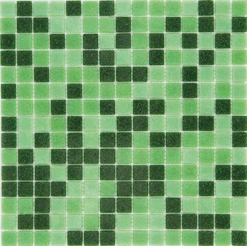 CLASSIC GREEN Pasta di Vetro Satinata Mix Classic 20x20 Serie Mosaico Ston Piastrelle & Mosaici